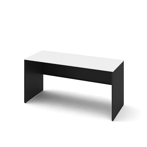 オカムラ ソリストデスク パネル脚 平机 スタンダード 塗装天板 脚:ホワイト/ブラック W1500D600H720 3K2FCC-MHM
