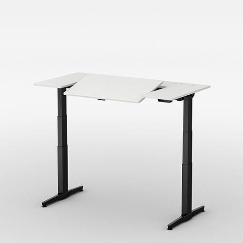 オカムラ リーガスデスク U型水平天板 天板ホワイト ブラック脚/ホワイト脚 レバー インジケーター有 3U20AB-MY11/MY31
