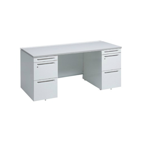 オカムラ アドバンス 両袖デスク W1500×D700×H720 両3段 中央引出し無 3V07AG-MK