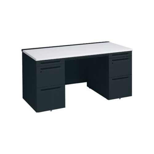 オカムラ アドバンス 両袖デスク W1500×D700×H720 両3段 中央引出し付 3V0SAG-MK61