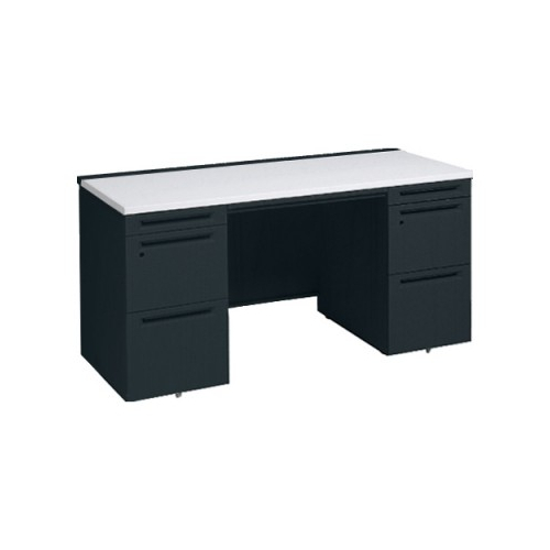 オカムラ アドバンス 両袖デスク W1500×D600×H720 両3段 中央引出し付 3V0SCG-MK61