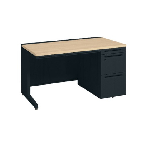 オカムラ アドバンス　片袖デスク W1100×D700×H720 3段袖 中央引出し付 3V1SAK-MK57