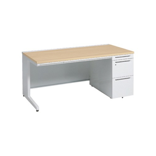 オカムラ アドバンス　片袖デスク W1800×D800×H720 3段袖 中央引出し付 3V1SBE-MK54