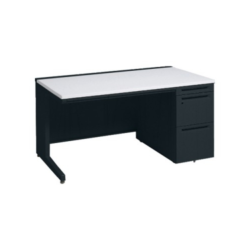 オカムラ アドバンス　片袖デスク W1400×D800×H720 3段袖 中央引出し付 3V1SBH-MK61