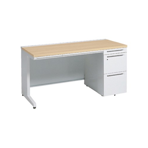 オカムラ アドバンス　片袖デスク W1400×D600×H720 3段袖 中央引出し付 3V1SCH-MK54