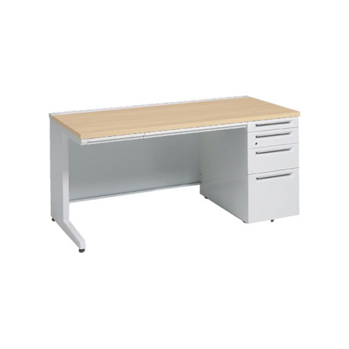 オカムラ アドバンス　片袖デスク W1600×D700×H720 4段袖 中央引出し付 3V1WAF-MK54