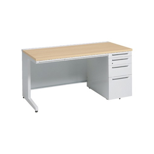 オカムラ アドバンス　片袖デスク W1500×D700×H720 4段袖 中央引出し付 3V1WAG-MK54