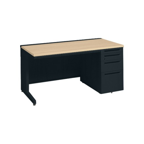 オカムラ アドバンス 片袖デスク W1400×D700×H720 4段袖 中央引出し付 3V1WAH-MK57