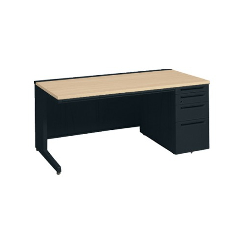 オカムラ アドバンス　片袖デスク W1800×D800×H720 4段袖 中央引出し付 3V1WBE-MK57