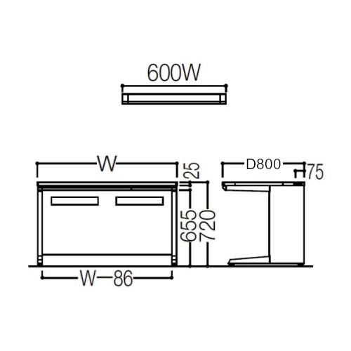 オカムラ アドバンス 平机 サイズ D800