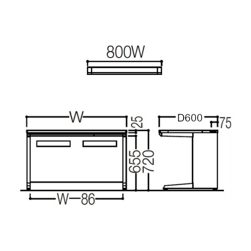 オカムラ アドバンス 平机 サイズ D600