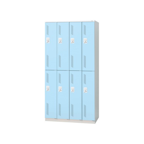 プラス 更衣ロッカー LZシリーズ カラータイプ 8人用 プッシュ錠 W900×D515×H1790 LZ-8T 41-875
