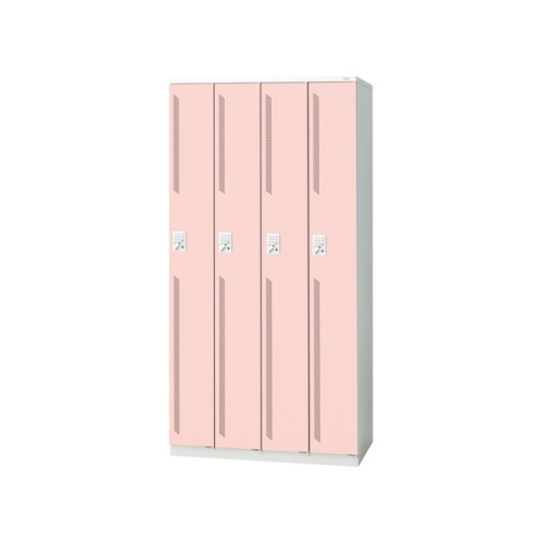 プラス 更衣ロッカー LZシリーズ カラータイプ 4人用 プッシュ錠 W900×D515×H1790 LZ-4T 41-883