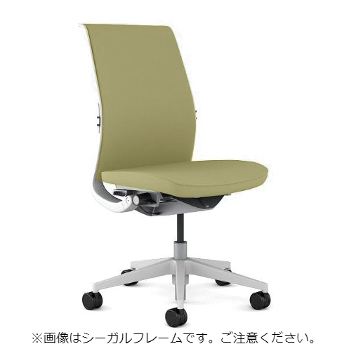 スチールケース シンクチェア 背クロス ブラックフレーム 肘無 5-324-02