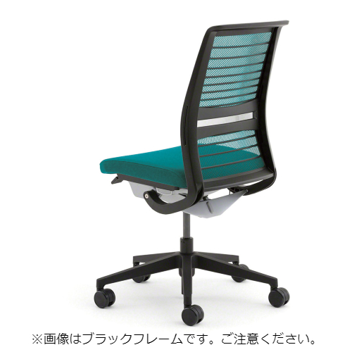 スチールケース シンクチェア 背3Dニット プラチナフレーム 肘無 5-324-126