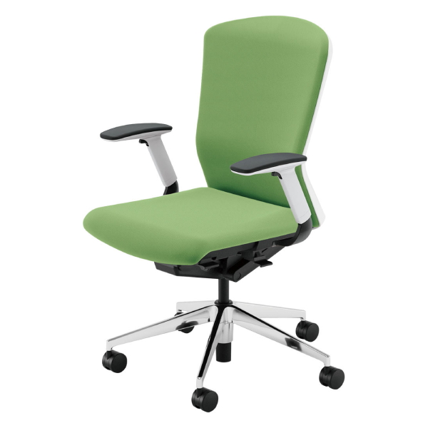 ウチダ エルフィ ハイバック ポリッシュ脚 両面クロス アジャスタブル肘(EFAW型／EFAB型) 5-360-684/5-360-624