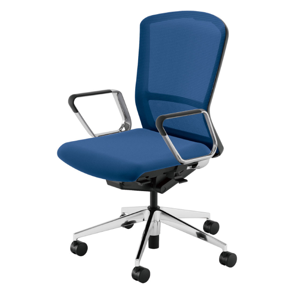 ウチダ エルフィチェア メッシュ ハイバック アルミリング肘(EARPA型) ウレタンキャスター 5-360-296/5-360-236