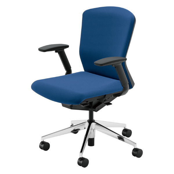 ウチダ エルフィ ミドルバック ポリッシュ脚 両面クロス アジャスタブル肘(EFAW型／EFAB型) 5-360-384/5-360-324