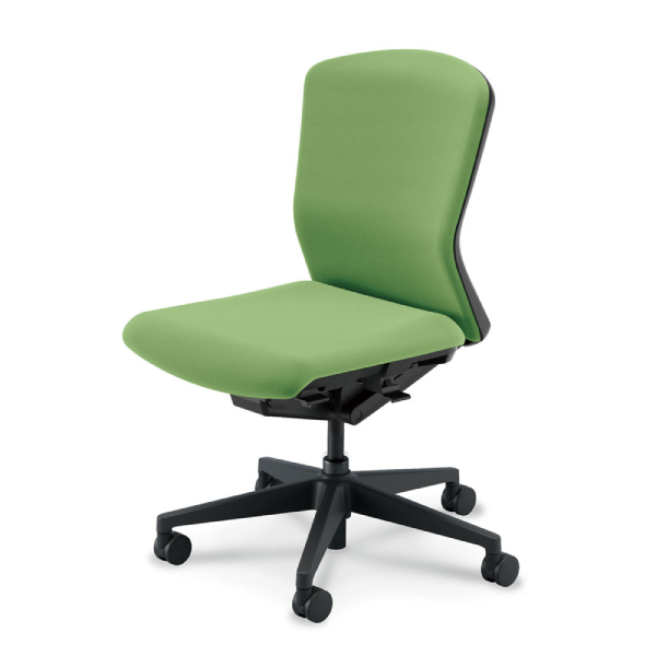 内田洋行ウチダ エルフィチェア 両面クロス ミドルバック 肘無 ナイロンキャスター 5-360-500