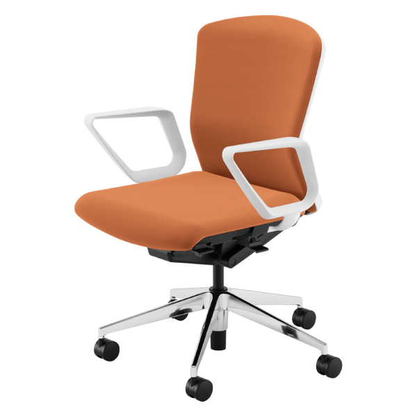 ウチダ エルフィチェア ポリッシュ脚 両面クロス ミドルバック リング肘(ERAW型/ERAB型) 5-360-583/5-360-523