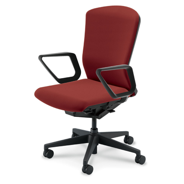 ウチダ エルフィチェア 両面クロス ハイバック リング肘(ERAW型) ナイロンキャスター 5-360-603