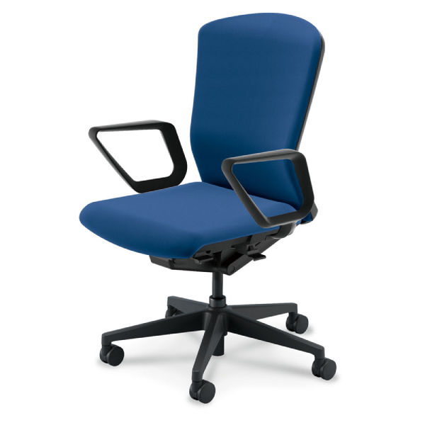 ウチダ エルフィチェア 両面クロス ハイバック リング肘(ERAW型) ナイロンキャスター 5-360-603