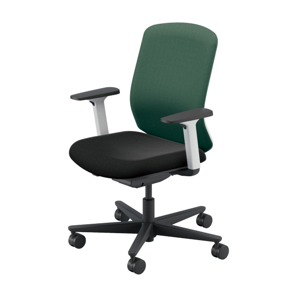 内田洋行 カリッサ2 チェア クロスタイプ アジャスタブル肘 ナイロンキャスター 5-371-81/5-371-31