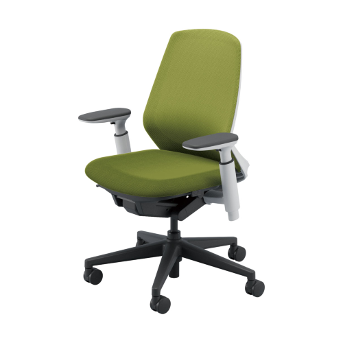 ウチダ ニンバスチェア ミドルバック ブラック脚 アジャスタブル肘 ウレタンキャスター NA-130WBAA-PU/NA-130BBAA-PU