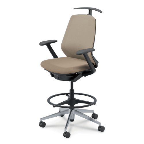 内田洋行 ニンバスチェア(Nimbus) ハイシート ミドルバック ポリッシュ脚 5-374-163A