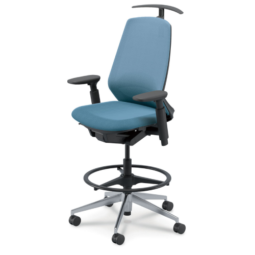内田洋行 ニンバスチェア(Nimbus) ハイシート ミドルバック ポリッシュ脚 5-374-288C