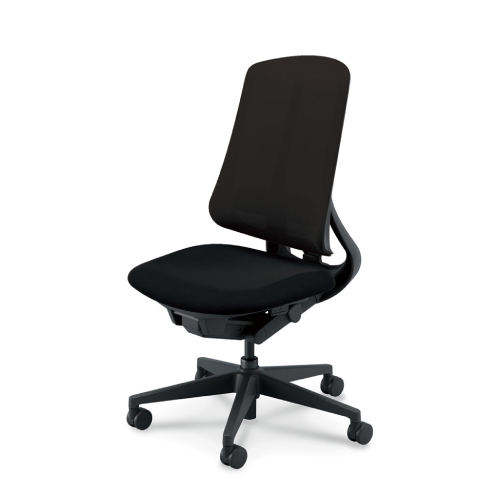 リーフレクチェア ハイバック ブラック樹脂脚 肘なし ランバー付 ナイロンC ホワイト/ブラックフレーム 5-378-400/5-378-200