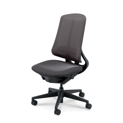 リーフレクチェア ハイバック ブラック樹脂脚 肘なし ランバー付 ナイロンC ホワイト/ブラックフレーム 5-378-400/5-378-200