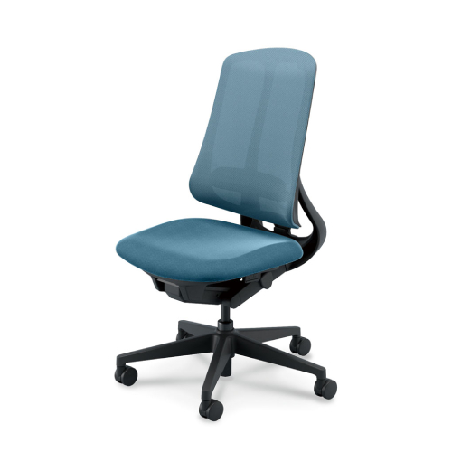 リーフレクチェア ハイバック ブラック樹脂脚 肘なし ランバー付 ナイロンC ホワイト/ブラックフレーム 5-378-400/5-378-200