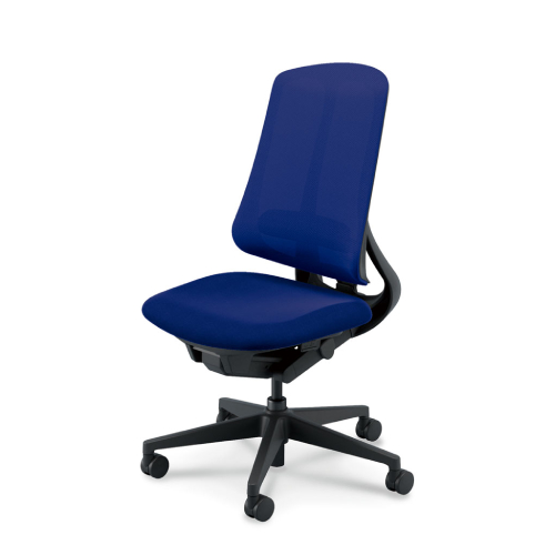 リーフレクチェア ハイバック ブラック樹脂脚 肘なし ランバー付 ナイロンC ホワイト/ブラックフレーム 5-378-400/5-378-200