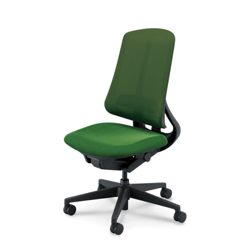 リーフレクチェア ハイバック ブラック樹脂脚 肘なし ランバー付 ナイロンC ホワイト/ブラックフレーム 5-378-400/5-378-200