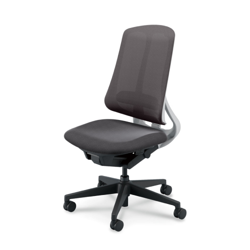 リーフレクチェア ハイバック ブラック樹脂脚 肘なし ランバー付 ナイロンC ホワイト/ブラックフレーム 5-378-400/5-378-200