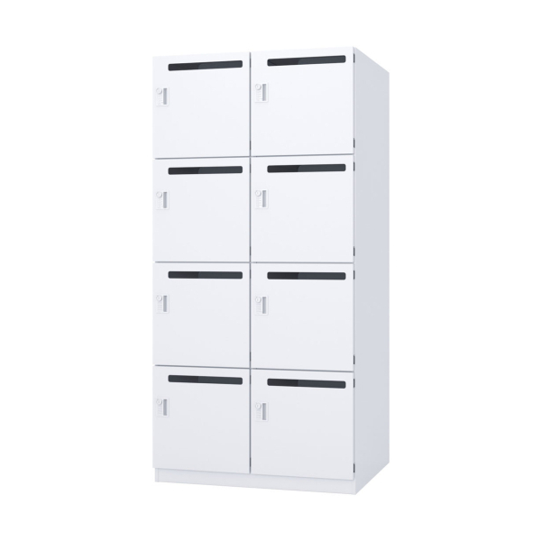 ウチダ パーソナルロッカー L-rage ダイヤル錠 投函口あり W900×D450×H1810 オフホワイト8人用 5-856-6212