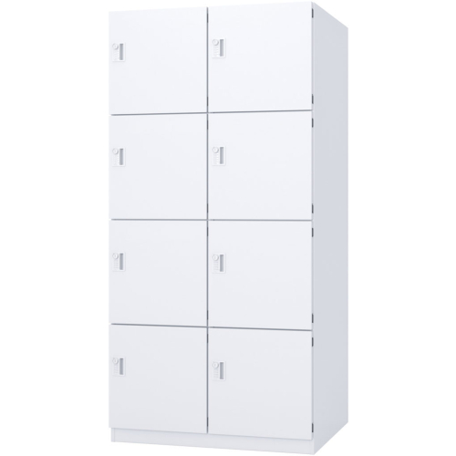ウチダ パーソナルロッカー L-rage ダイヤル錠 投函口なし W900×D450×H1810 オフホワイト8人用 5-856-6312