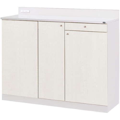 ウチダ 木製ビジネスキッチン MK型 ロータイプ W1200×D440×H995mm MK2-43SAW 5-861-0103