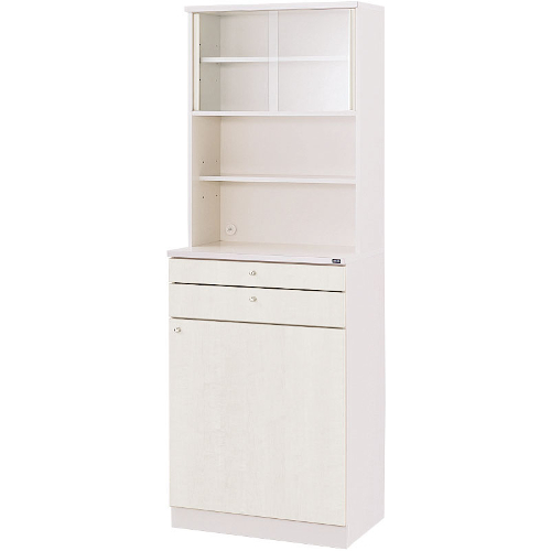 ウチダ 木製ビジネスキッチン MK型 ハイタイプ W600×D300/440×H1715mm MK2-26SAW 5-861-0104