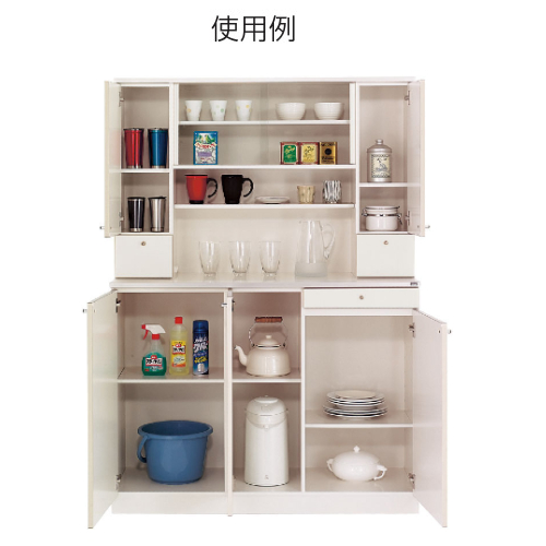 ウチダ 木製ビジネスキッチン MK型 ハイタイプ W1200×D300/440×H1715mm MK2-46SAW 5-861-0106