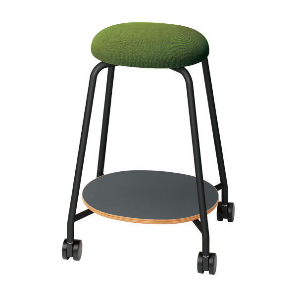 内田洋行 アクティブコミュニケーションファニチュア プラー(Puller)シリーズ スツール ミドル布張棚付C SH590mm 棚付  6-113-5306