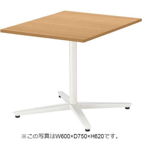 ウチダ ミーティングテーブル ニュート 十字脚 正方形長方形 アジャスター脚 塗装脚 標準カラー 6075十字AJH720 6-155-11