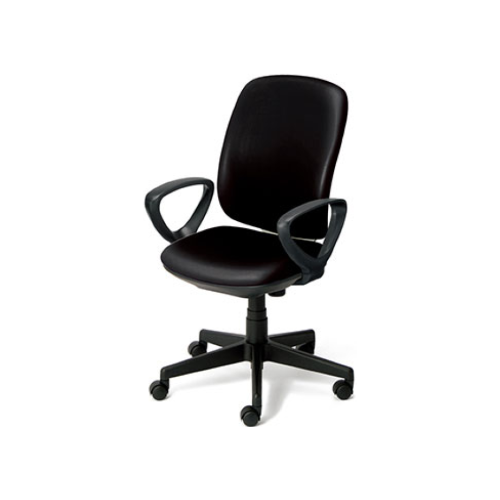 プラス プリセアチェア(Presea) ハイバック ホワイトシェル ビニルレザータイプ ループ肘 KB-K53NL