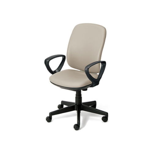 プラス プリセアチェア(Presea) ハイバック ホワイトシェル ビニルレザータイプ ループ肘 KB-K53NL