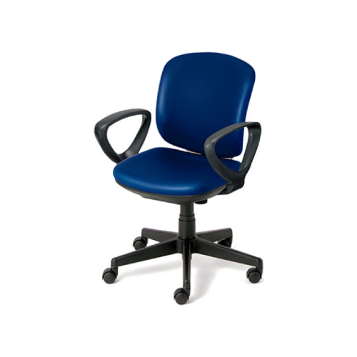 プラス プリセアチェア(Presea) ローバック ホワイトシェル ビニルレザータイプ ループ肘 KB-K56NL