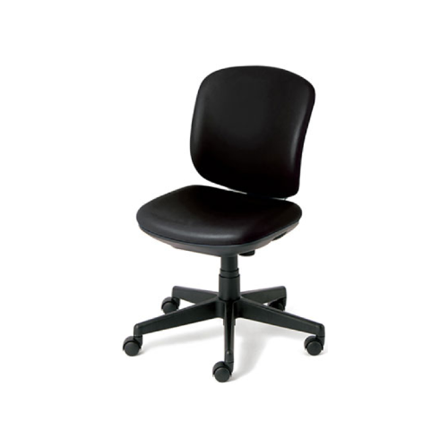 プラス プリセアチェア(Presea) ローバック ホワイトシェル ビニルレザータイプ 肘なし KC-K56NL