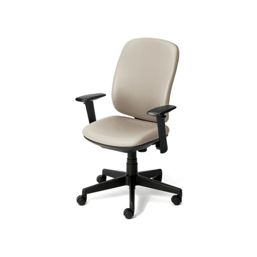 プラス プリセアチェア(Presea) ハイバック ブラックシェル ビニルレザータイプ アジャスト肘 KD-K63NL