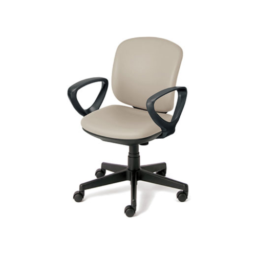 プラス プリセアチェア(Presea) ローバック ブラックシェル ビニルレザータイプ ループ肘 KB-K66NL