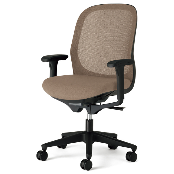 プラス フィータ2チェア アジャスト肘 ブラックフレーム 樹脂脚 KD-FT60MKL